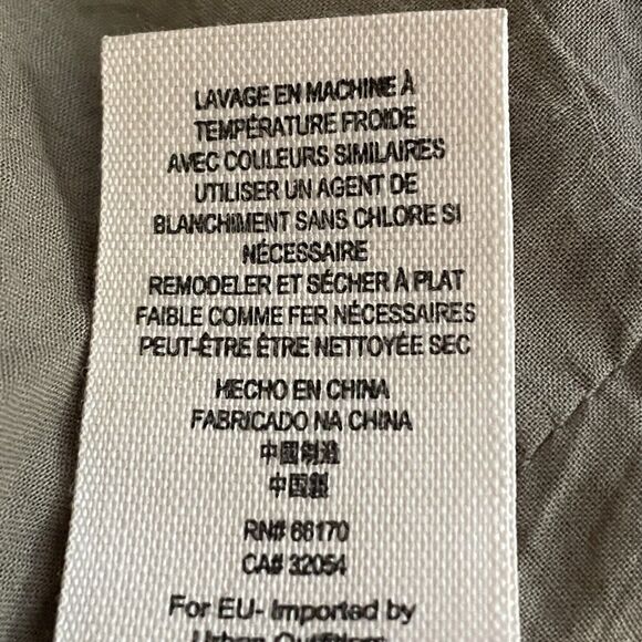 Free People Dip Dyed Full Skirt Sz S Lined Flat Front smocked Back Black Dk Tan - Picture 9 of 10